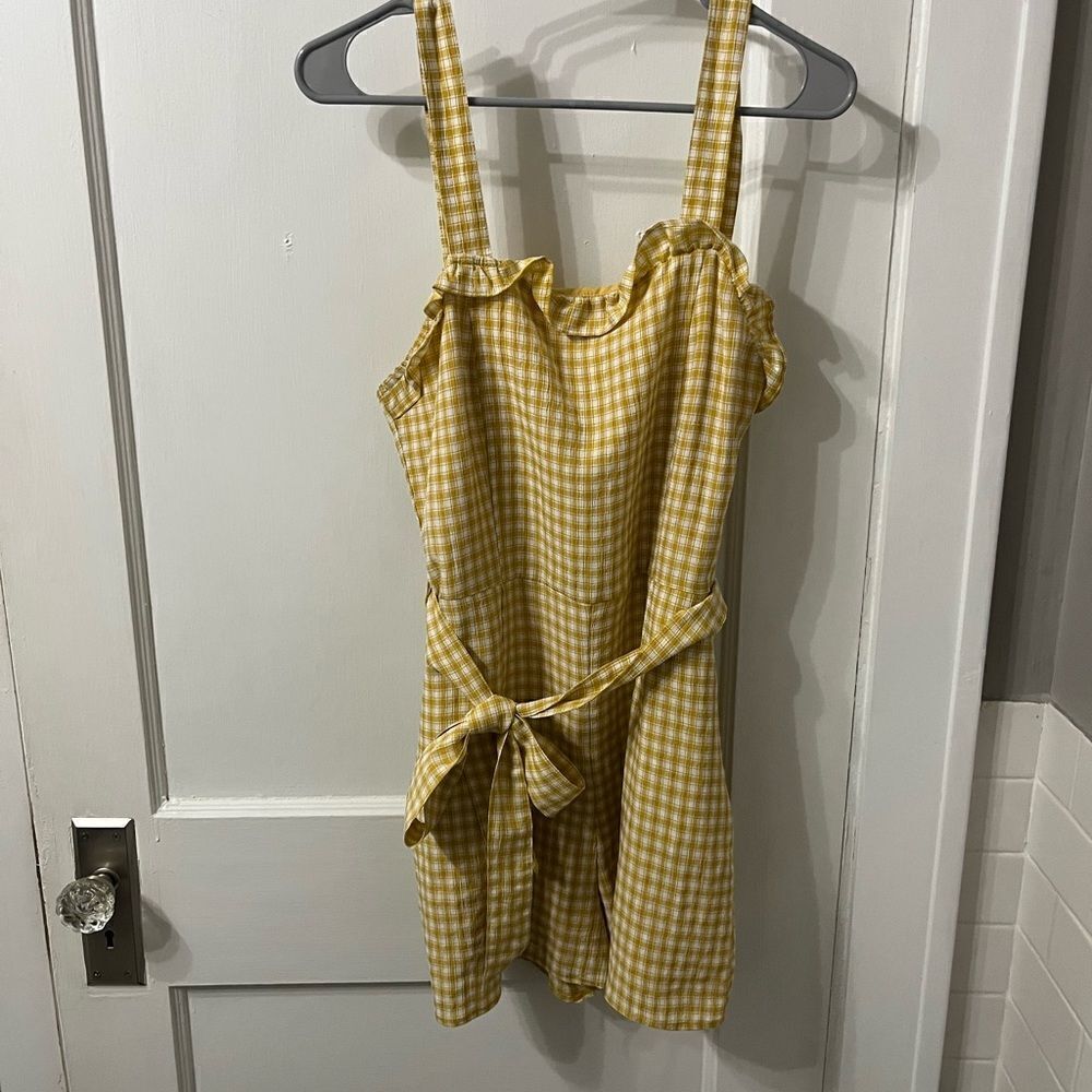 Yellow checkered romper - Picture 2 of 4